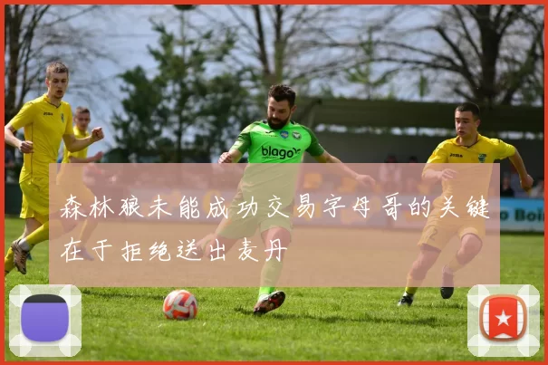 森林狼未能成功交易字母哥的关键在于拒绝送出麦丹